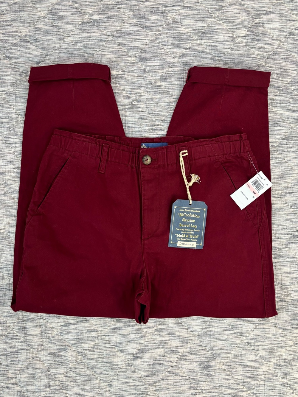 Democracy Ab Solution Skyrise Barrel Leg Jeans Sz 10 Petite NWT -